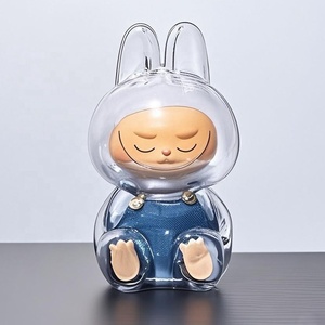 กล่องเก็บของเล่นแช่แข็งพลังงานขนาดใหญ่สำหรับป๊อปมาร์ท labubu เคสพีวีซีสำหรับที่นั่งมอนสเตอร์มาการอง V3กล่องปริศนา