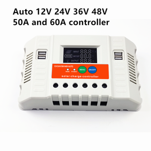 Regolatore di carica solare automatico 12V/24V36V/48V 50A regolatore di carica solare 50A PWM con Display USB e LCD 2.1A - Product Image 2