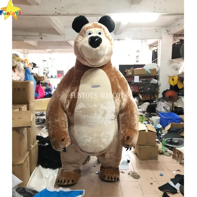 Fantasias infláveis de urso masha para halloween, brinquedos, ce, espião