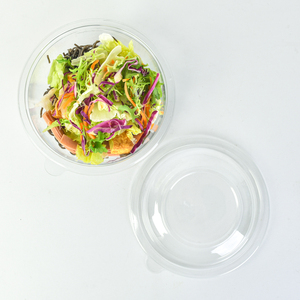 Geri dönüşümlü yuvarlak özel tek kullanımlık temizle blister rPET PET meyve salata tasfiye plastik konteyner kutusu ambalaj salata kasesi kapaklı - Product Image 6