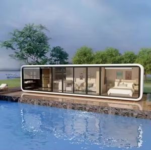 Hiện đại sang trọng thời trang Mô-đun Mở rộng container nhà prefab sống thép táo cabin sân thượng làm bánh sandwich Bảng điều khiển vật liệu - Product Image 1
