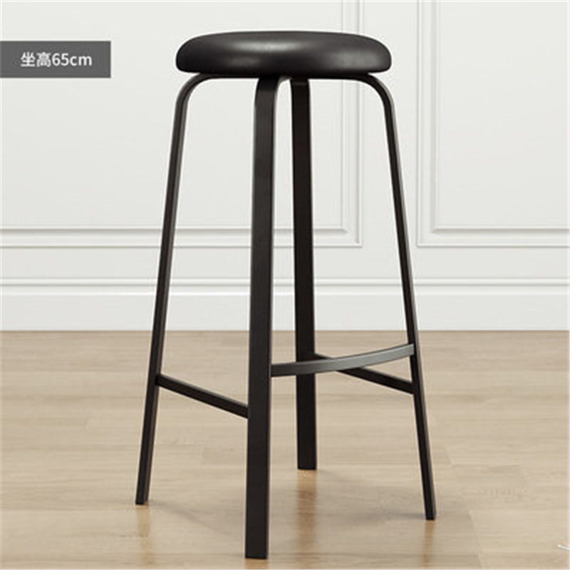 65 cm height-black leather seat cushion
