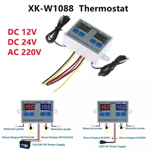 Termostato digital dual para calefacción y refrigeración, controlador de temperatura, salida de relé dual, regulador de temperatura, xk-w1088 - Product Image 5