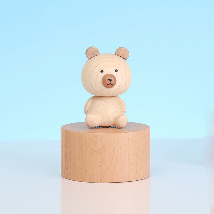Color madera-Pequeño oso