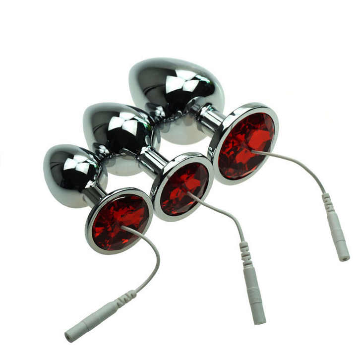 Amazon Hot Selling Porno Volwassen Seksspeeltjes Vibrerende Prostaat Massager Anale Vibrator Metaal Siliconen Crystal Butt Plug Set Voor Mannen
