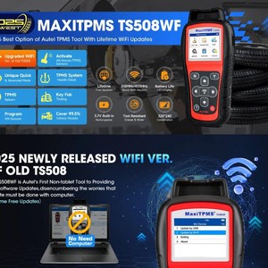 MaxiTPMS TS508WF Automotive TPMS Herramienta de diagnóstico y reparación Programación de sensores