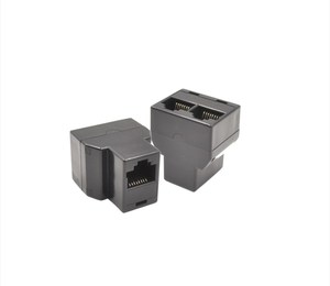 Conector de acoplador RJ45 8P8C personalizado, divisor Ethernet RJ45 con conexiones de cable paralelo - Product Image 1