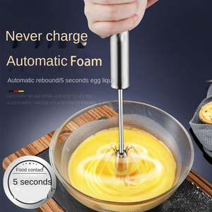 Máy Khuấy bằng thép không gỉ Máy trộn cầm tay máy trộn trứng Máy đánh trứng bằng tay dụng cụ làm bánh Máy đánh trứng cầm tay Máy đánh sữa - Product Image 5