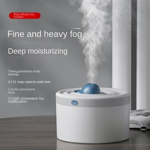 USB Blue <strong>Whale</strong> Desktop Humidifier Large Capacity Wireless Air Purification Home Office Use Plastic Aroma Essential <strong>Oil</strong> - Product Image 1