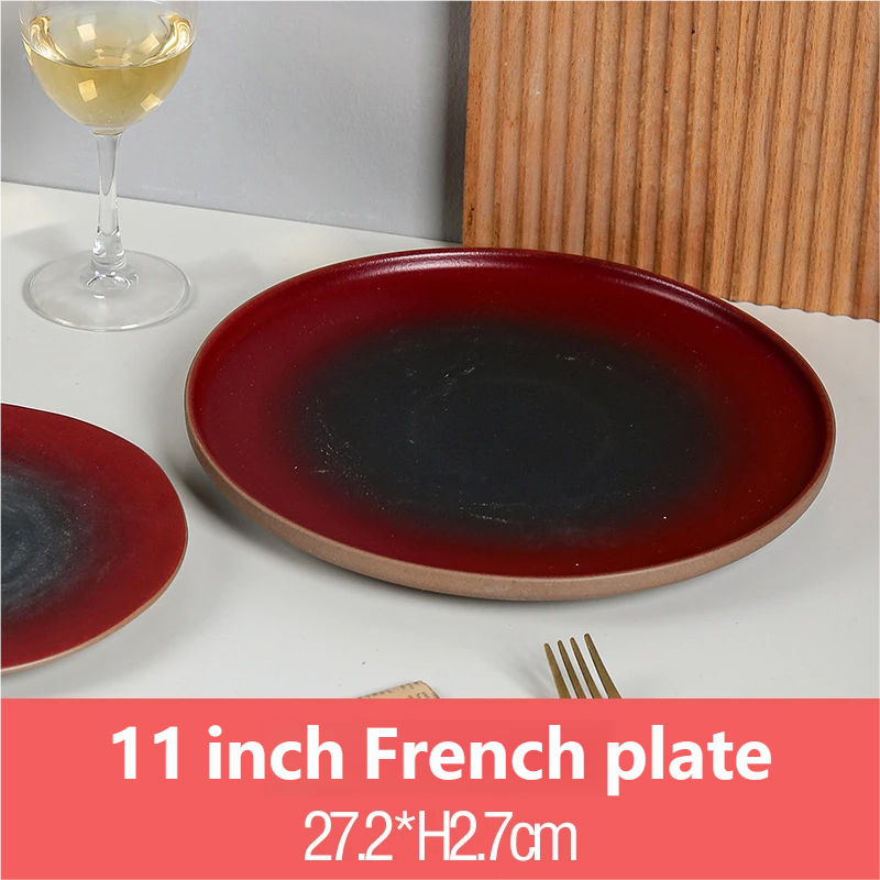 Plat français peu profond de 11 pouces