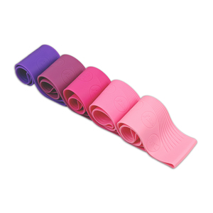 Nuevo logotipo personalizado elástico Pilates ejercicio gimnasio Yoga Fitness entrenamiento bandas elásticas banda de resistencia de bucle de silicona 5 Set - Product Image 3