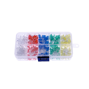 200PC 3MM5MMLedキットボックス付き混合色20PCS各赤緑黄青白発光ダイオードの品揃え