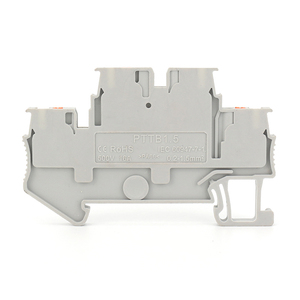PTTB 1,5 Bloque de terminales de resorte de riel DIN de doble nivel Alimentación a través del conector eléctrico Push-in - Product Image 2