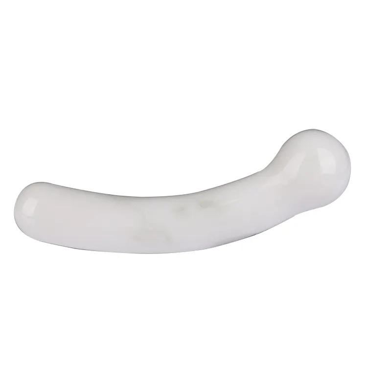 Naturale lucido vario materiale di cristallo magico massager della bacchetta curvo matita punto dildo massaggio della pelle del corpo per la donna