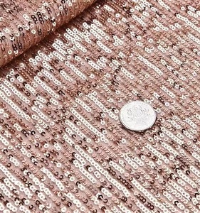 Precio de fábrica raya en existencias malla lentejuelas bordado tul encaje red telas estiramiento liso rayas lentejuelas encaje telas para vestido - Product Image 3