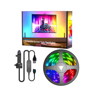 4M DC 5V sensör kontrollü renk toplama TV arka atmosfer LED şerit ışık 2.4G Bluetooth Ulamp APP 5050 RGBIC sihirli ışık - Product Image 1