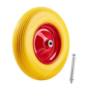 4.80/4.00-8&quot; Flat Free Wheelbarrow <strong>Tire</strong> on Wheel Solid Polyurethane Foam <strong>Tire</strong> Provides Air-filled <strong>Tire</strong> <strong>Feel</strong> and Handling