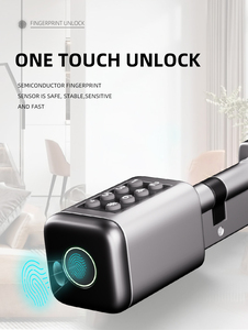 Euro Standard Smart <strong>Lock</strong> with Tuya for <strong>Blue</strong>-tooth App Adjustable Cylinder Size Electronic Password Card <strong>Key</strong> Code Type - Product Image 3