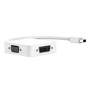 3 en 1 Mini Displayport a HDMI DVI VGA Cable adaptador 1080p Convertidor macho a hembra para proyector Computadora portátil