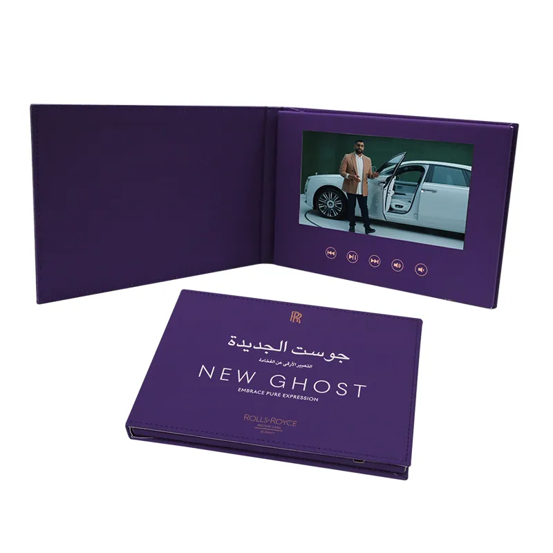 Make your Company business card lcd screen brochure A5 A4 video brochure mailer for marketing from original factory