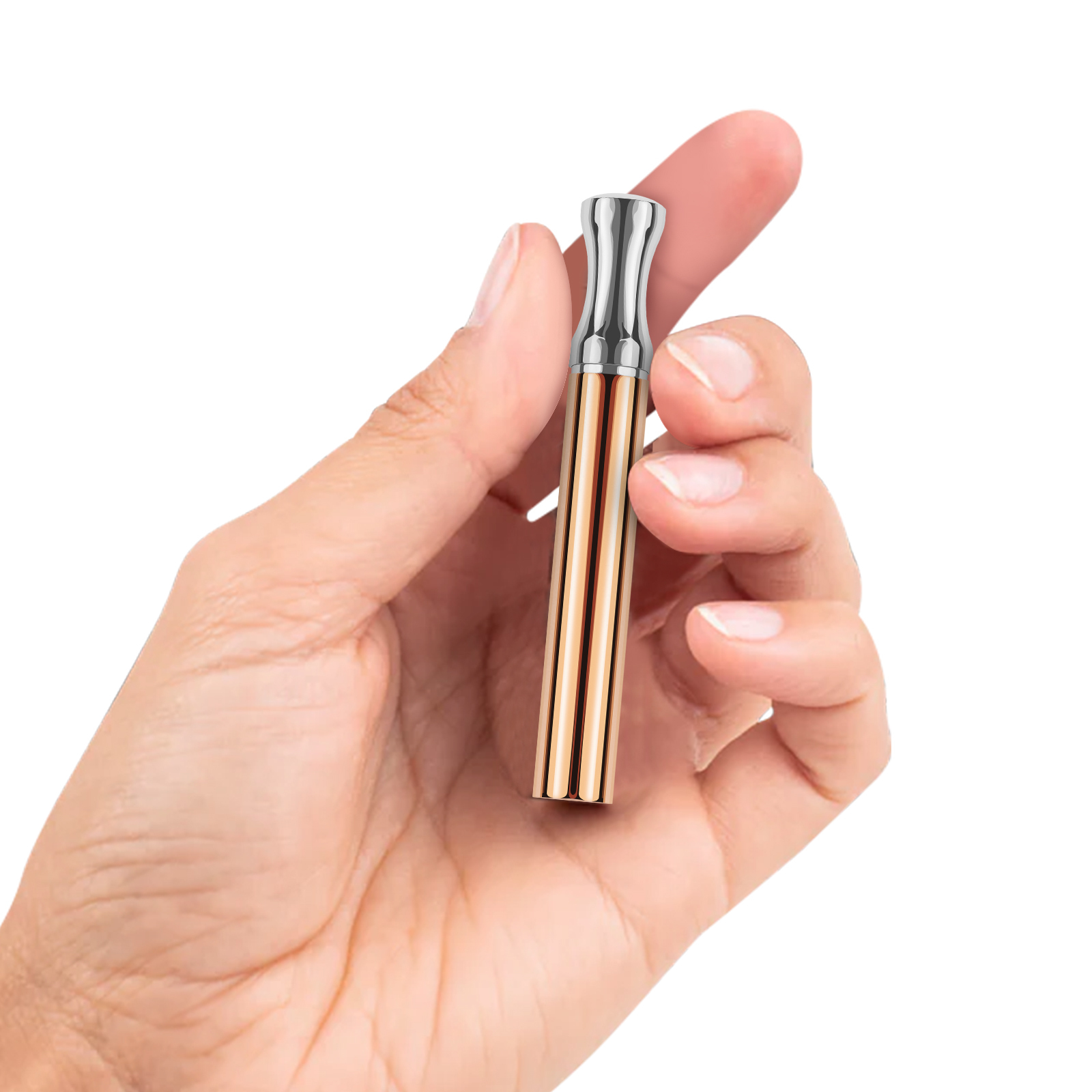 Inhalateur en argent et or rose
