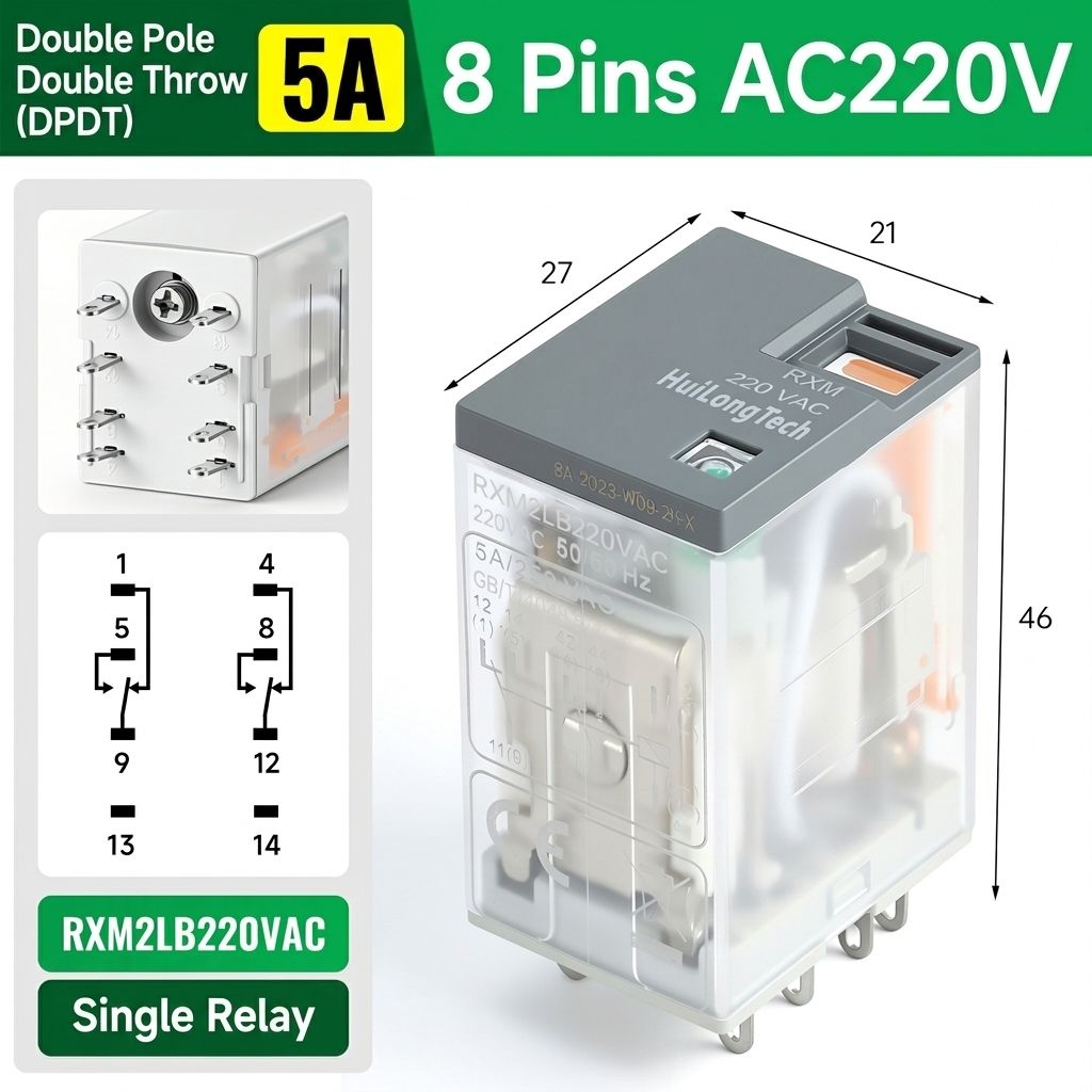 RXM2LB2P7 8 broches AC220V 5A