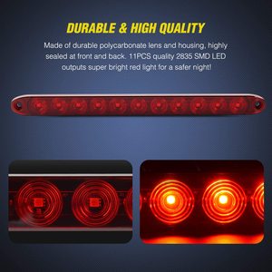 16inch <strong>11</strong> <strong>LED</strong> Red Trailer Light Bar for Park Stop Turn Signals Tail Brake Light Waterproof Truck Trailer Marker Marker Bar