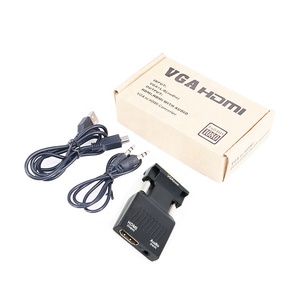 <strong>VGA</strong> to HD MI <strong>Adapter</strong> 1080P <strong>VGA</strong> Male to HDTV Female Converter Audio <strong>Input</strong> Data PC to TV