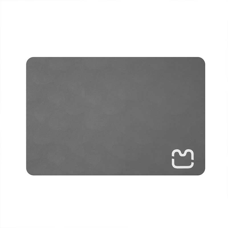 Tapis d'alimentation pour animaux sans lavage - tête de chat gris foncé