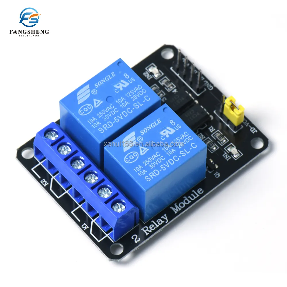 2-Kanal-Relaismodul 2-Wege-Relais-Erweiterungskarte 5V mit Optokoppler-Isolation schutz MCU-Entwicklungs platine