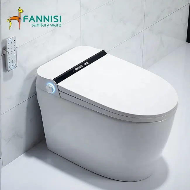 Ev tek parça akıllı tuvalet modern wc seramik tuvalet banyo sensörü açılış tuvalet koltuk