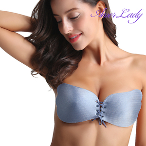 Màu đen xanh trắng Nude Màu dính áo ngực quây dính vô hình đẩy lên vải brassiere - Product Image 4