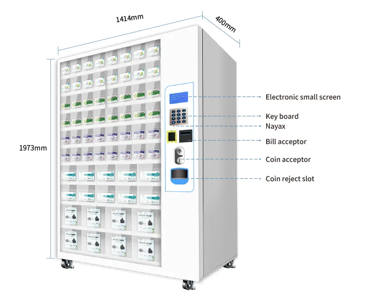 Chengfan nuovo anno di lusso di grande capacità armadietto selezione tastiera 150W 66 porte reticolo armadio Snack liquore distributore automatico