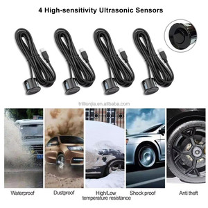 Sistema de sensor de estacionamiento LED Radar de respaldo inverso para automóvil Zumbador Alarma de advertencia Pantalla LED con 4 sensores de estacionamiento - Product Image 6