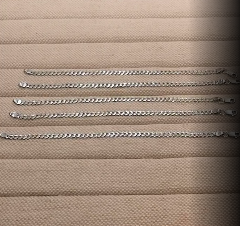 925 sterling silver curb bracelet 4mm