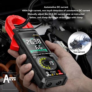 Medidor de pinza digital ST213, corriente CC/CA, 6000 recuentos, 400A multímetro de Amp, probador de voltaje de pantalla a Color grande, coche Hz NCV Ohm-Rojo - Product Image 4