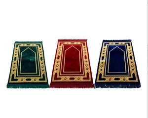 高级伊斯兰祈祷地毯套装-手工土耳其sajadah，带Tasbih，便携式加厚祈祷垫定制 - Product Image 2