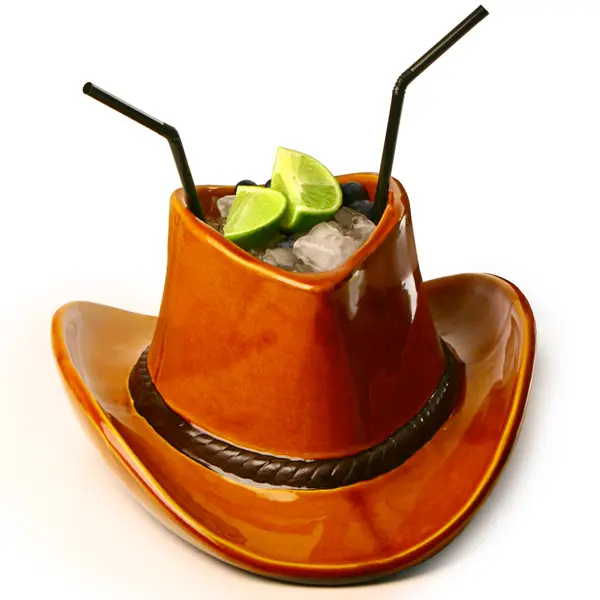 Logotipo personalizado Mexicano Sombrero Hat Cerâmica Chip e Dip Bowl chapéus de cowboy cocktail bowl designer chapéus com logotipo personalizado para casa