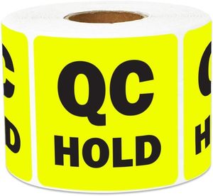 カスタムサーマルプリントラベル1インチラウンド接着剤QC検査ラベルQC合格ラベル配送包装紙ステッカーロール - Product Image 2