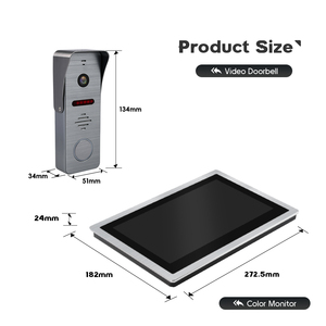 Intercomunicador de puerta de 10,1 pulgadas con cámara, sistemas de intercomunicación de puerta interior y exterior con cámara, timbre de puerta, videoportero - Product Image 4