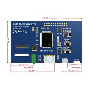 4-Zoll-LCD-Display HDMII-Bildschirm 4 ''tragbares IPS-Monitor modul mit GPIO-resistivem Touch panel 800x480 Raspberry Pi-Display - Product Image 1