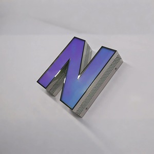 Tùy chỉnh phía trước thắp sáng đục lỗ bên kênh chữ dẫn chiếu sáng ngoài trời cửa hàng dấu hiệu cho các công ty kim loại Acrylic - Product Image 6