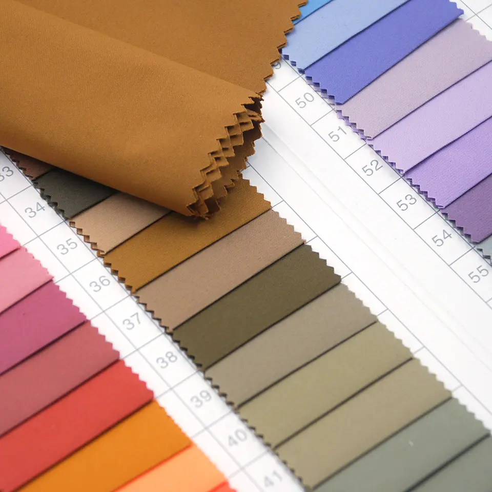 Pano de verão, pano 105gsm dyed color escritório tecido sarja forro microfibra 75d 100% poliéster tecido terno feminino