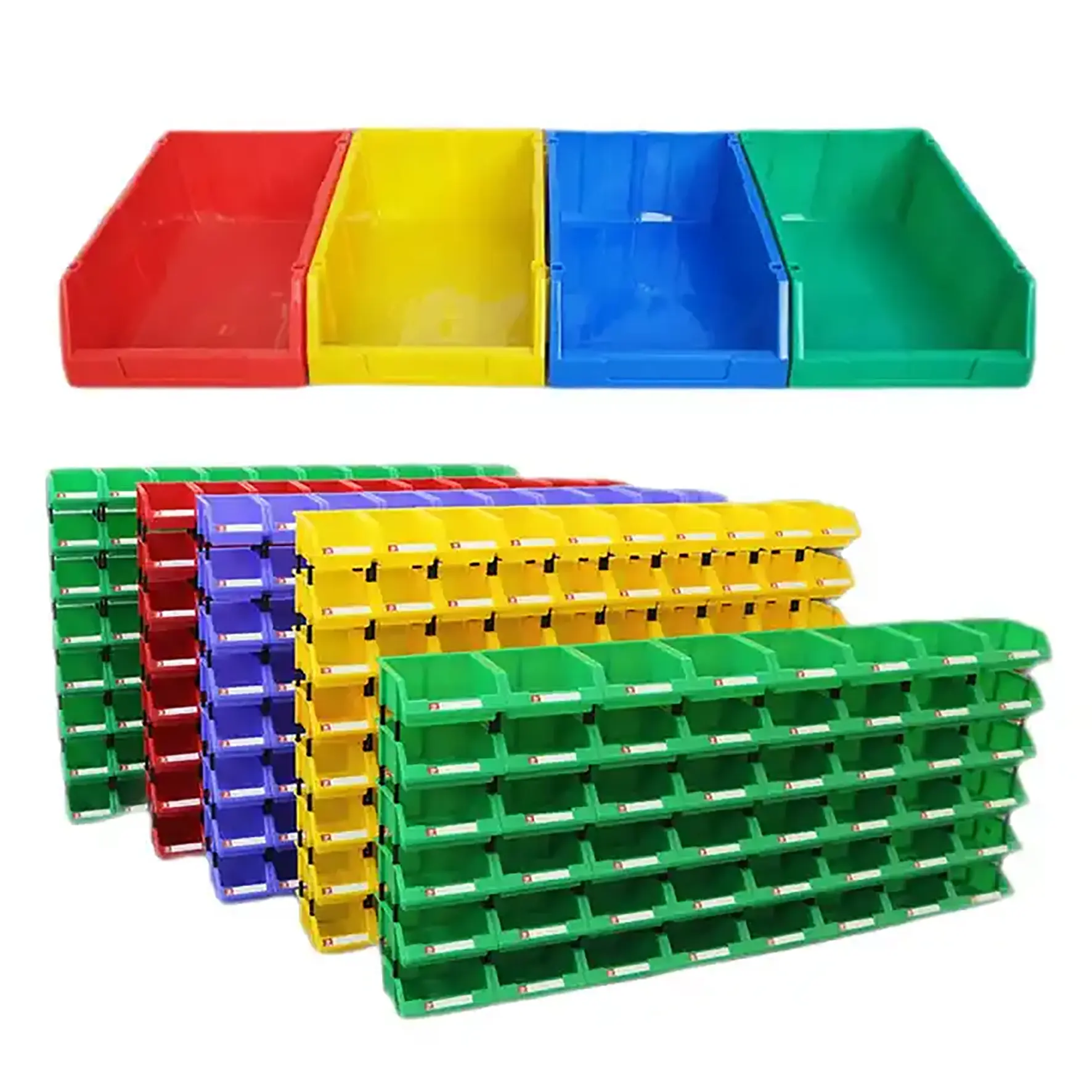 Caja de almacenamiento de piezas pequeñas con divisores de contenedor de estante de plástico para caja de almacenamiento de estante industrial gabinete para almacenamiento de herramientas