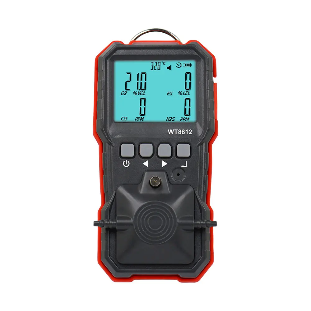 Industriële Digitale Handheld 4 In 1 Gasanalysator Draagbare Gasdetector Monitor Samengestelde Gasmonitor Wt8812