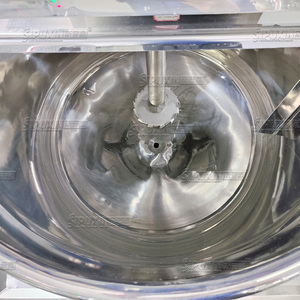 Kozmetik diş macunu homojenleştirici karıştırma tankı için Hydraulic elektrikli hidrolik kaldırma vakum emülgatör mikser - Product Image 6