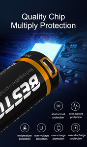 Beston 3.7V <strong>18700</strong> 3500mAh Button Top Lithium Ion Rechargeable <strong>Battery</strong> with Type c Charge Port for Emergency Light - Product Image 5