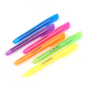 Buona qualità evidenziatore rotondo pennarello a testa singola evidenziatore pennarello Set per studente - Product Image 1
