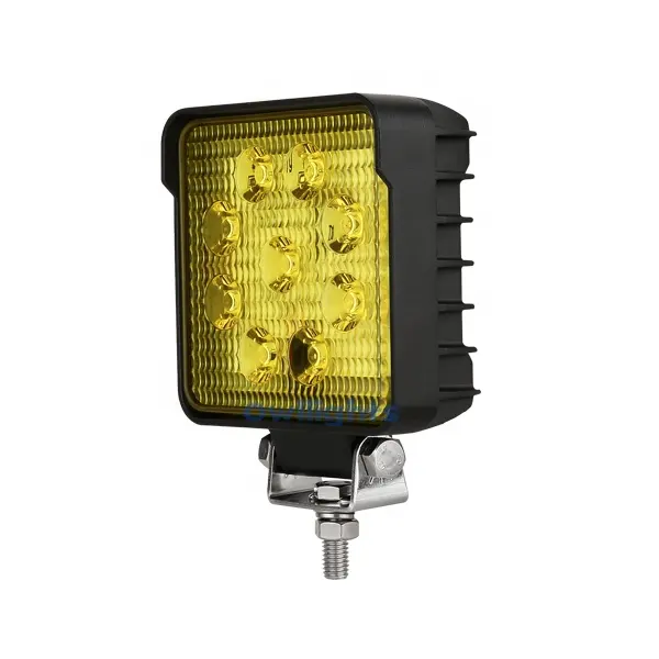 Sistemas de iluminación para camiones, barra de luz LED de trabajo, 4x4, 4 pulgadas, cuadrada, 27w, piezas de automóviles