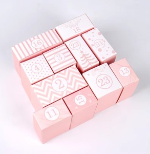 Scatola regalo di natale rosa fatto da te confezione ecologica 24 pezzi piccole scatole di caramelle in scatola regalo nidificata Master - Product Image 6